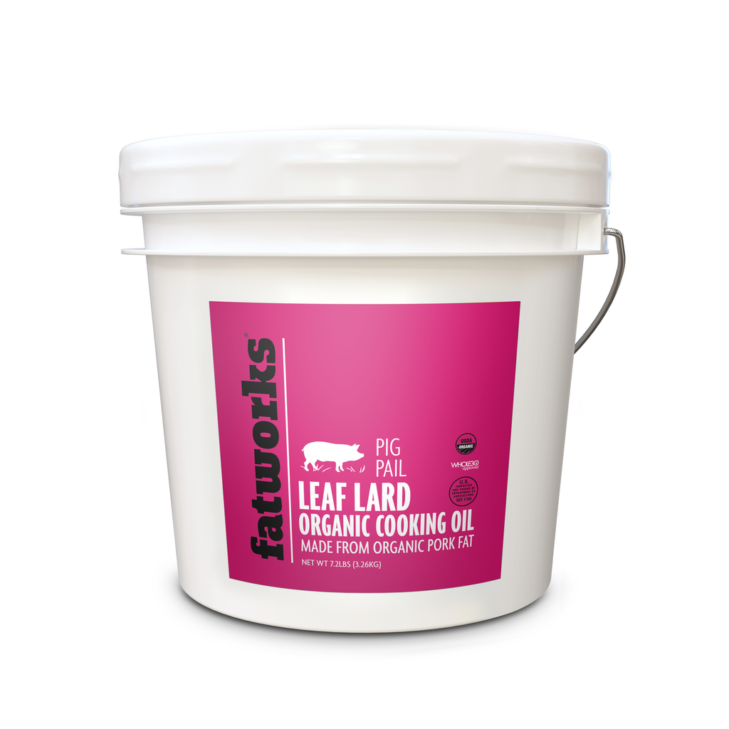 Organic Leaf Lard Pig Pail-1 GALLON NEW