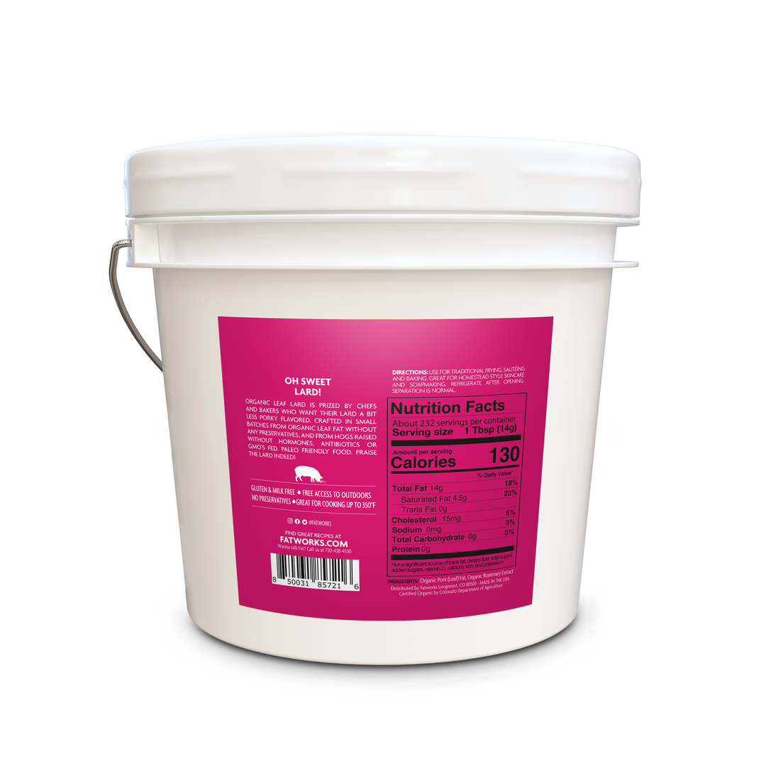 Leaf Lard for Baking | Bulk Organic Leaf Lard Bucket | Fatworks ...