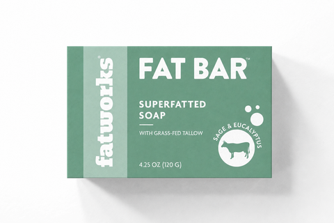 FATBAR™ Sage & Eucalyptus (4.25 oz) - Grass-Fed Tallow Soap Bar