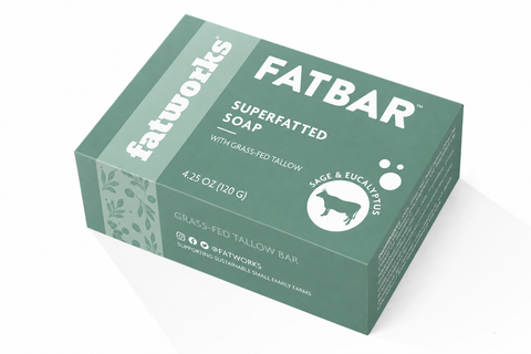 FATBAR™ Sage & Eucalyptus (4.25 oz) - Grass-Fed Tallow Soap Bar