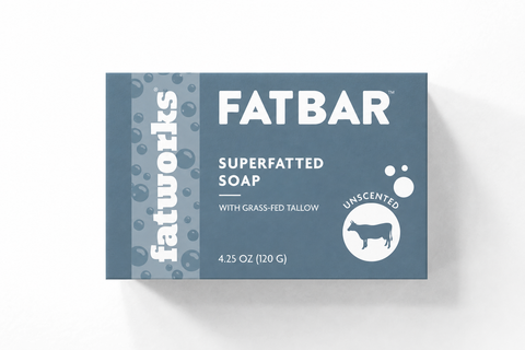 FATBAR™ UNSCENTED (4.25 oz) - Grass-Fed Tallow Soap Bar