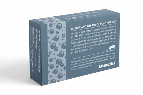 FATBAR™ UNSCENTED (4.25 oz) - Grass-Fed Tallow Soap Bar