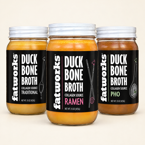 Duck Broth Trio — Traditional, Ramen & Pho