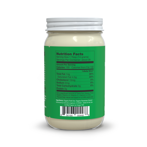 Organic Pork Lard (14 oz)