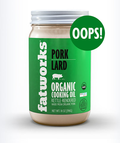 BOO BOO Organic Pork Lard (14.4 oz)- 50% off