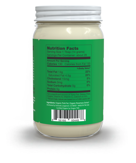Organic Pork Lard (14 oz)