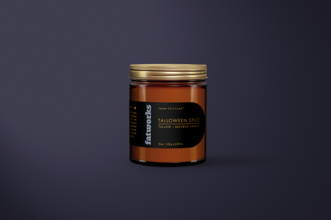 Grass Fed Tallow Candle-Talloween Spice
