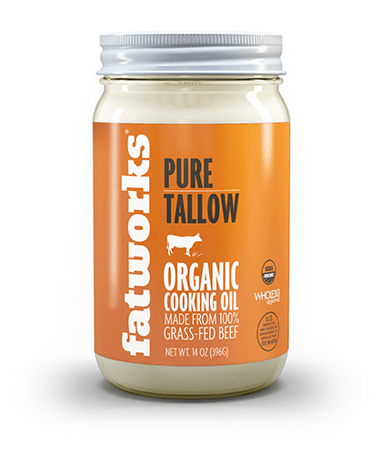Organic Grass Fed Beef Tallow (14 oz) - Fatworks: The Defenders of Fat!