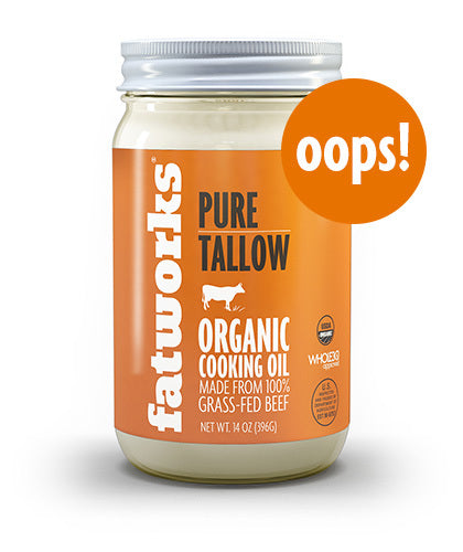 BOO BOO Organic Grass Fed Beef Tallow (14 oz) - Fatworks: The Defenders of Fat!