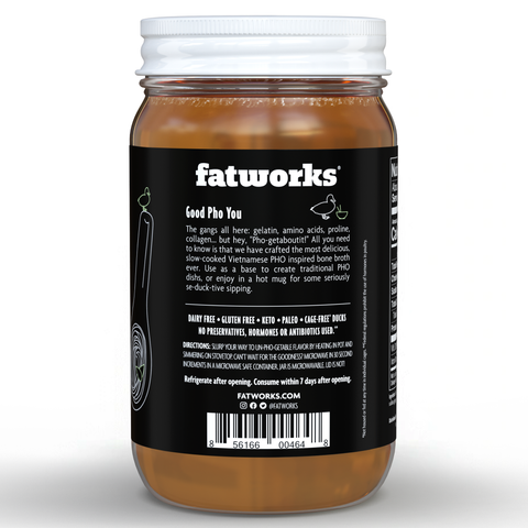 Cage Free Duck Bone Broth- Pho Flavor - Fatworks: The Defenders of Fat!