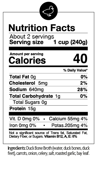 Duck Bone Broth-Traditional Flavor - Fatworks: The Defenders of Fat!