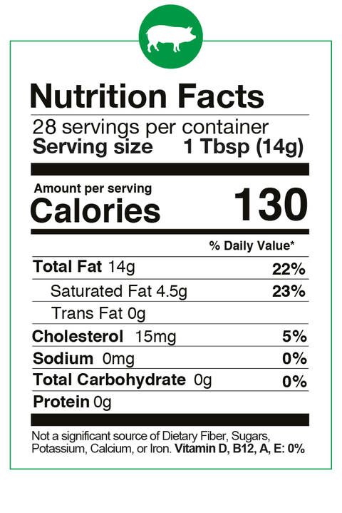 Organic Pork Lard (14.4 oz) - Fatworks: The Defenders of Fat!