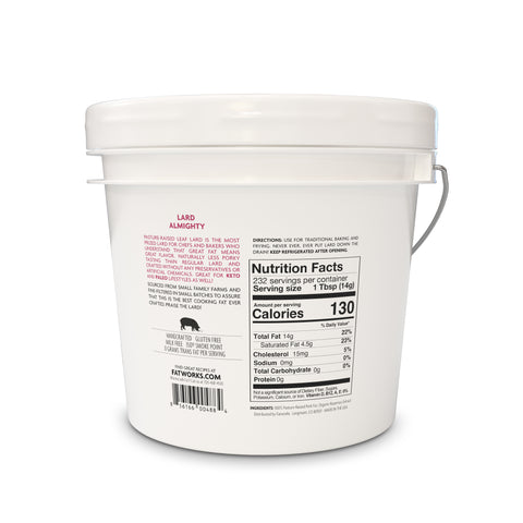 Leaf Lard Pig Pail-1 GALLON - Fatworks: The Defenders of Fat!