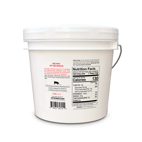 1 Gallon Wagyu Tallow - Fatworks: The Defenders of Fat!