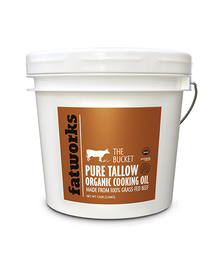 1 Gallon Organic Grass-Fed Beef Tallow - Fatworks: The Defenders of Fat!