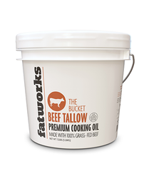 The Bucket- 1 Gallon Grass Fed Tallow - Fatworks: The Defenders of Fat!